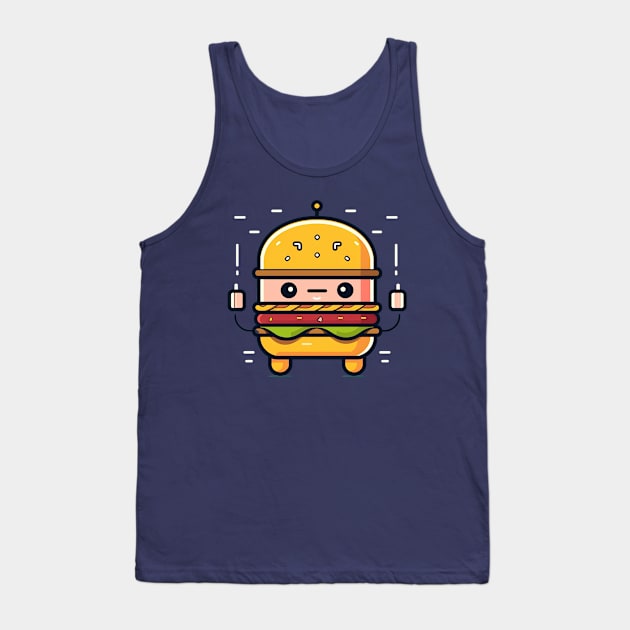 cute burger cartoon Tank Top by HeyDesignCo